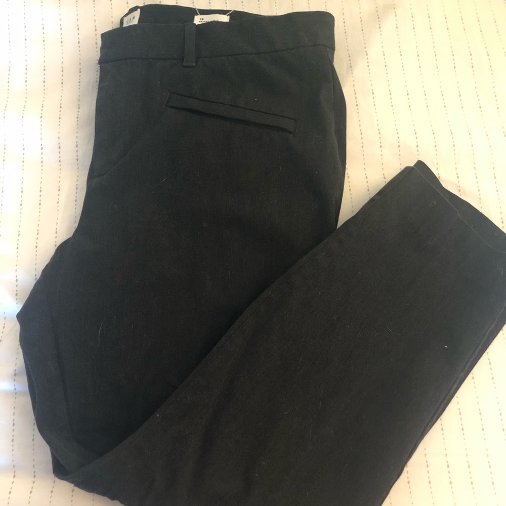 Grayish Black Skinny Ankle Gap Dress Pants